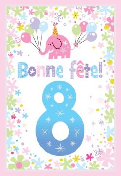 8 ANS - CARTE D'ANNIVERSAIRE - DE ROSEDALE